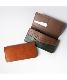 <br>セカンドエフォート 本革/馬革　かぶせ長財布 031368